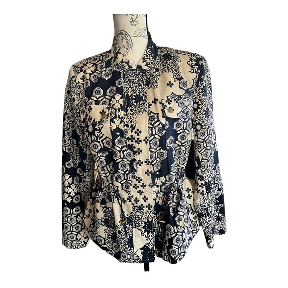 Vintage Silk Full Zip Jacket by Silk Land size Medium - Picture 4 of 10